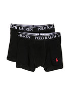 Set di 2 boxer per bambino Ralph Lauren Kids nero con motivo Polo Pony - Rubino Kids