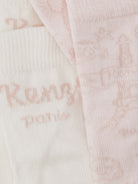 Set di 2 paia di calzini bianchi/rosa per neonato con logo Kenzo Kids - Rubino Kids