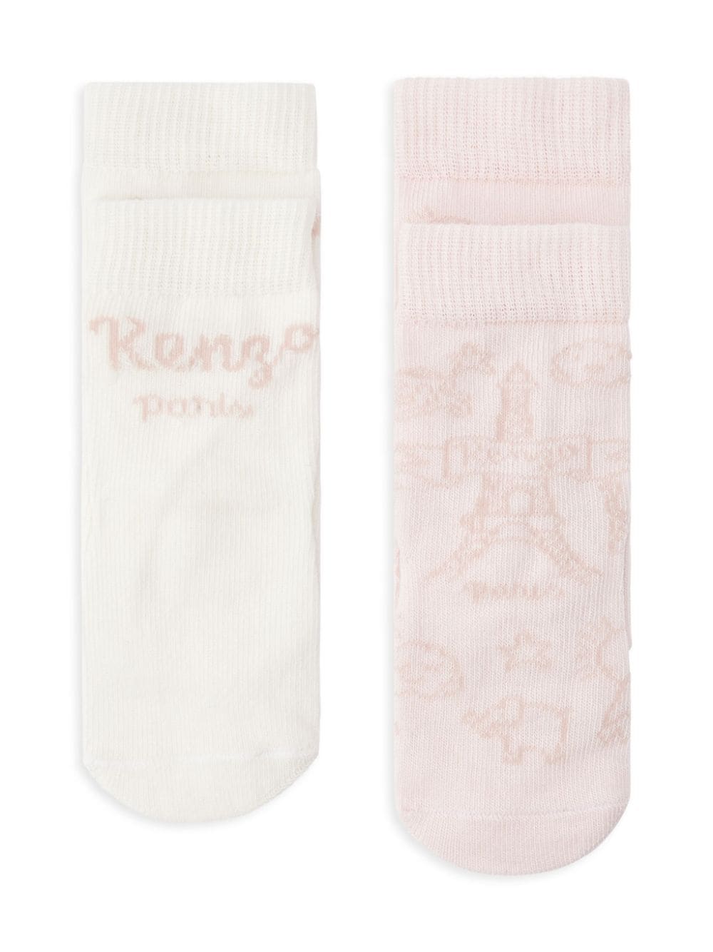 Set di 2 paia di calzini bianchi/rosa per neonato con logo Kenzo Kids - Rubino Kids