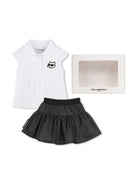 Set di 2 pezzi per neonata Karl Lagerfeld Kids bianco e nero in misto cotone organico - Rubino Kids