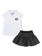 Set di 2 pezzi per neonata Karl Lagerfeld Kids bianco e nero in misto cotone organico - Rubino Kids