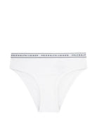 Set di 2 slip per bambina Polo Ralph Lauren Kids bianco e rosa con banda logo - Rubino Kids