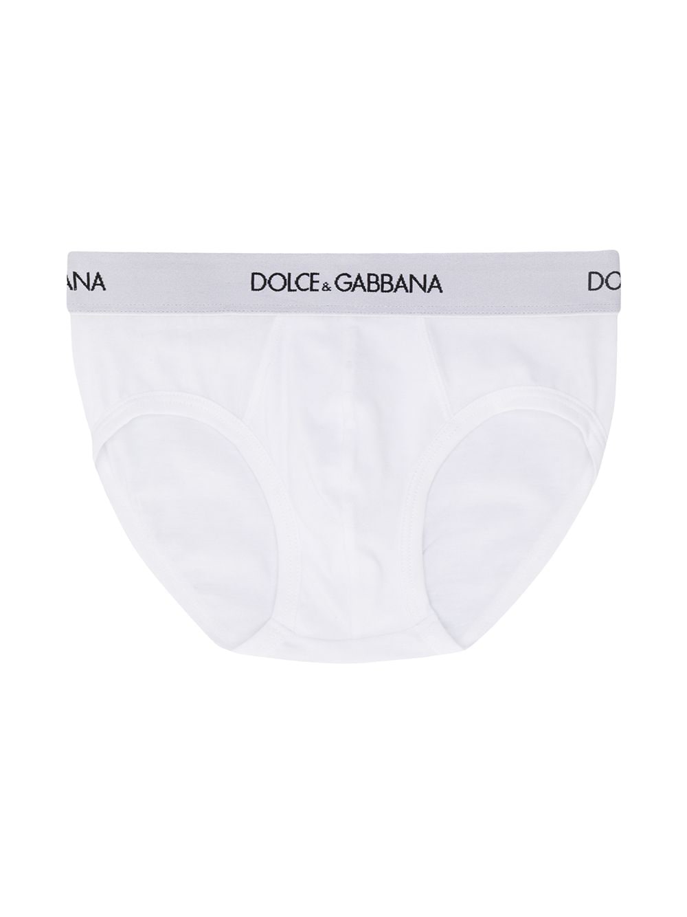 Set di 2 slip per bambino Dolce & Gabbana Kids bianco con logo sull'elastico - Rubino Kids