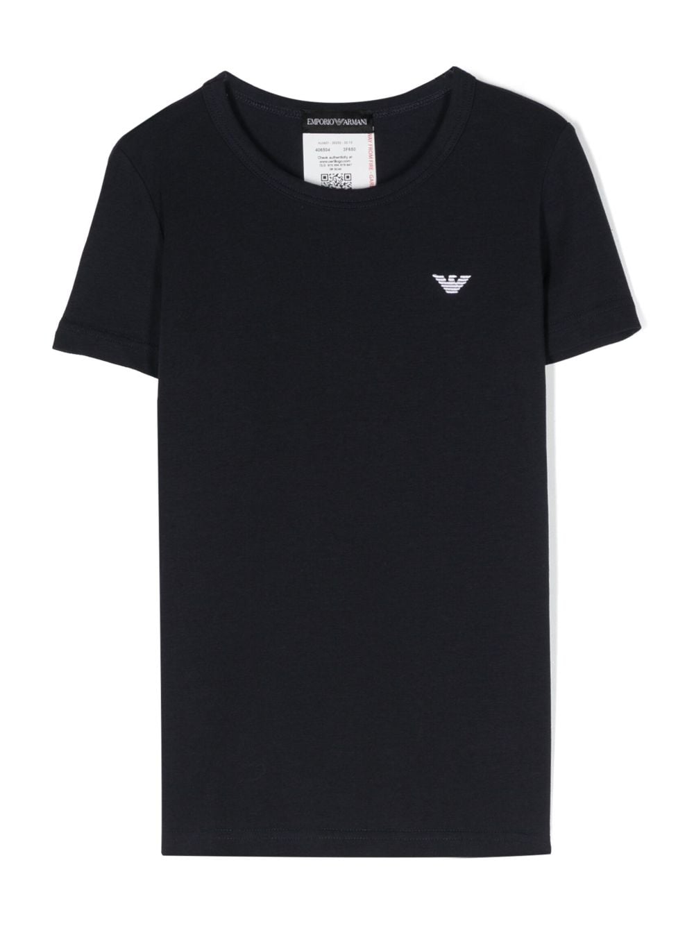 Set di 2 T-shirt per bambino Emporio Armani Kids nero e bianco con ricamo - Rubino Kids