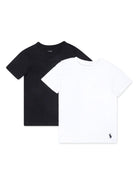 Set di 2 T-shirt per bambino Polo Ralph Lauren Kids nero e bianco con motivo Polo Pony - Rubino Kids