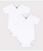 Set di due body per neonati Petit Bateau bianchi con manica corta - Rubino Kids