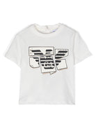 Set di T-shirt per neonato Emporio Armani Kids bianco e nero con stampa - Rubino Kids