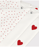 Set di tre body per neonati Petit Bateau bianco con maniche corte - Rubino Kids