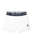 Set di tre boxer per bambino Polo Ralph Lauren Kids bianco con motivo Polo Pony - Rubino Kids