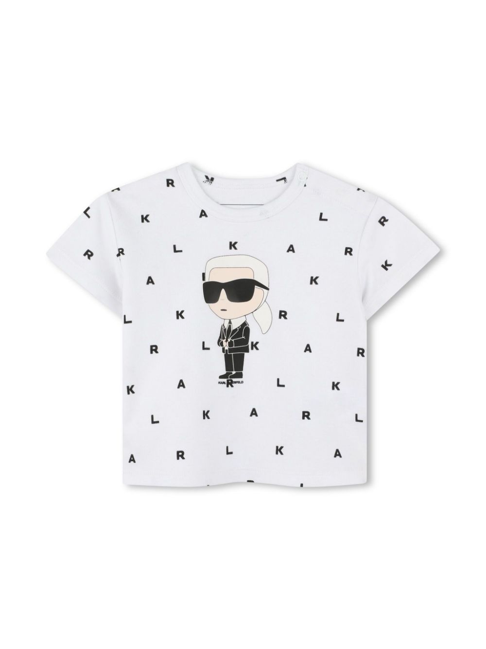 Set di tre pezzi con stampa per neonato Karl Lagerfeld Kids nero con vita elasticizzata - Rubino Kids