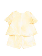 Set due pezzi Givenchy Kids giallo con logo ricamato - Rubino Kids