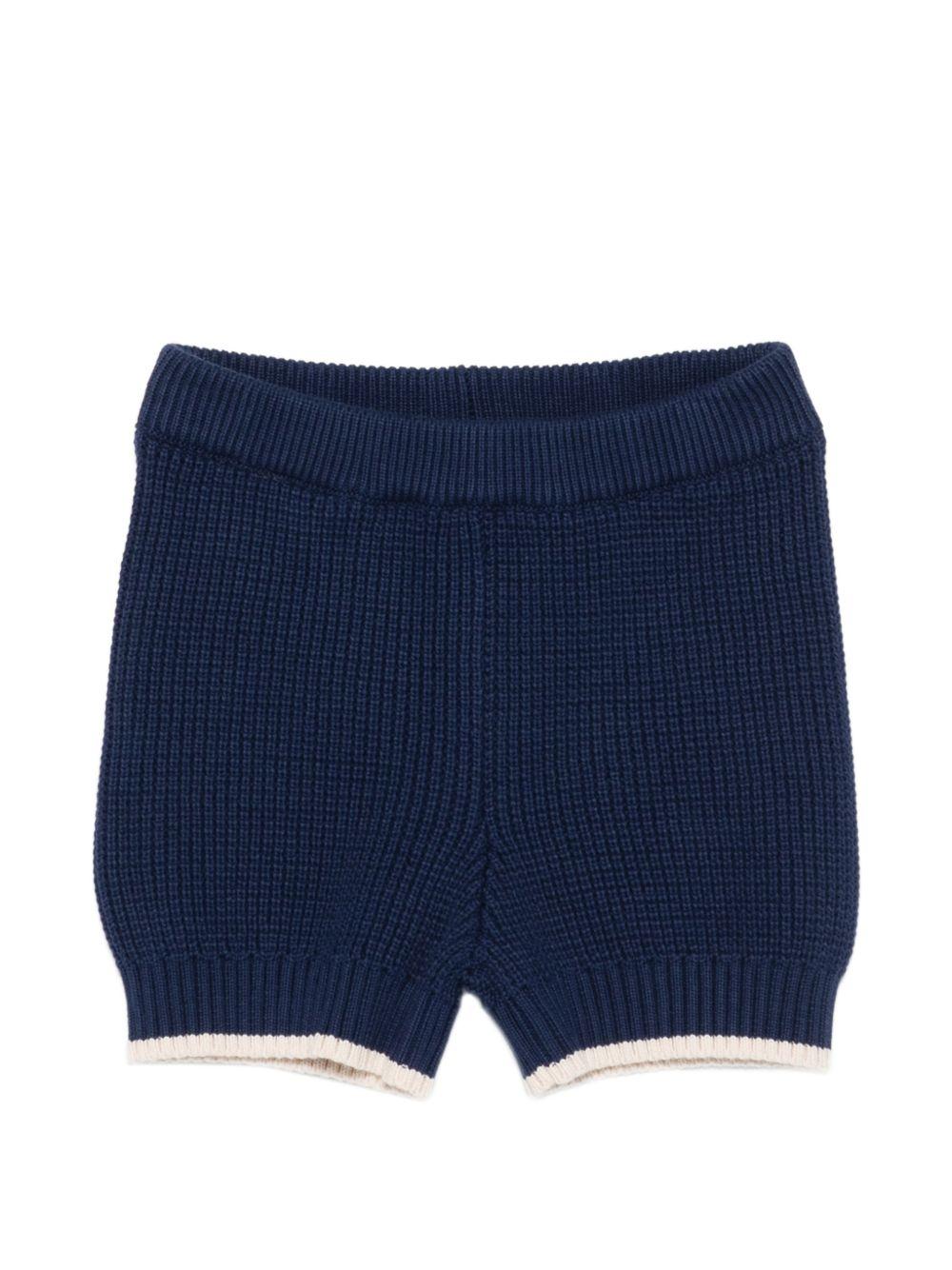 Set due pezzi per bambina Elisabetta Franchi La Mia Bambina blu con logo sul davanti - Rubino Kids