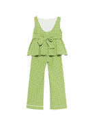 Set due pezzi per bambina La Stupencderia multicolore con motivo a quadretti - Rubino Kids