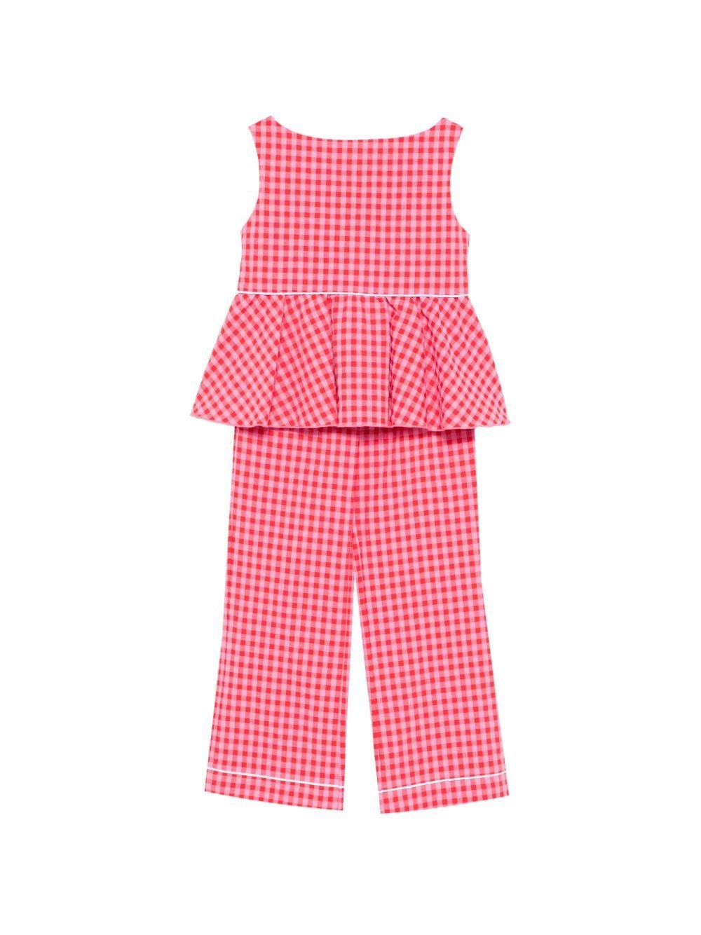 Set due pezzi per bambina La Stupenderia multicolore con motivo a quadretti - Rubino Kids