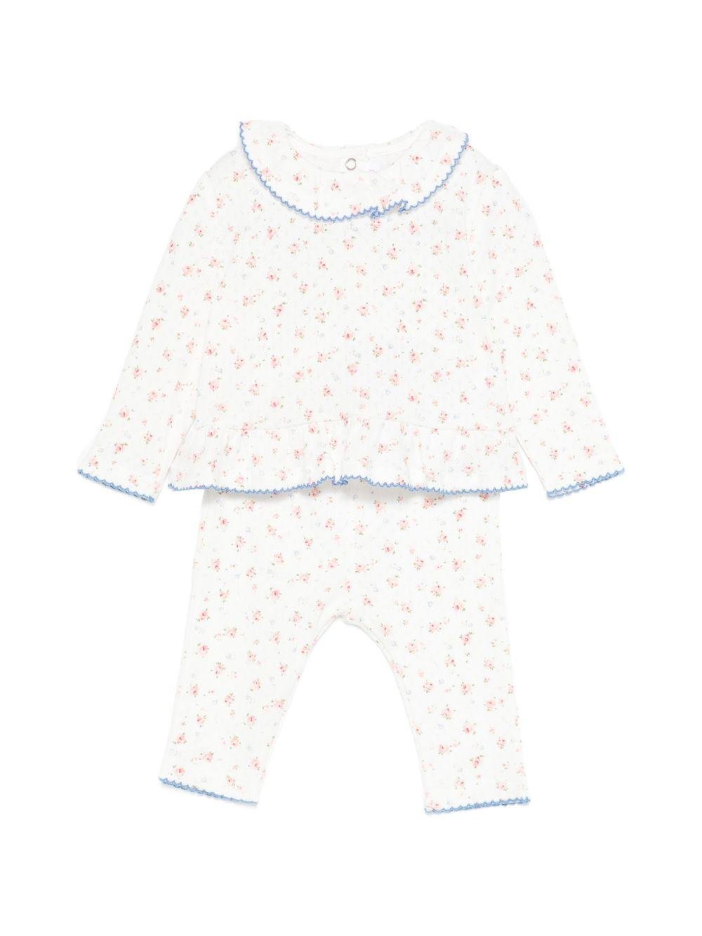 Set due pezzi per neonata Tartine & Chocolat bianco con stampa a fiori - Rubino Kids