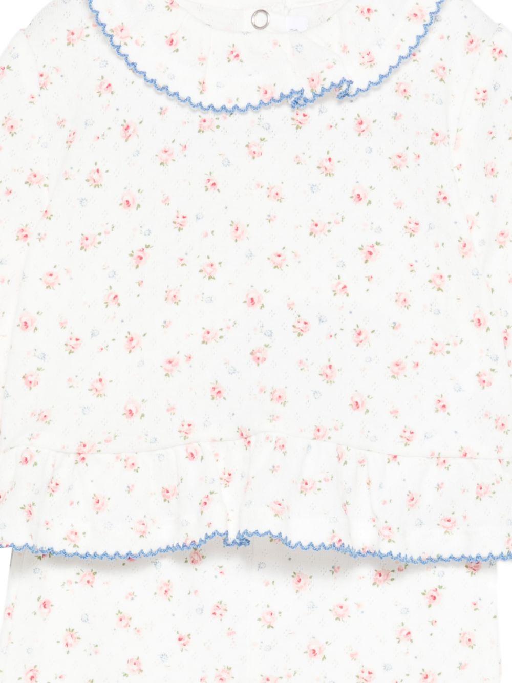 Set due pezzi per neonata Tartine & Chocolat bianco con stampa a fiori - Rubino Kids