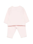 Set due pezzi per neonata Tartine & Chocolat rosa con ricamo a fiori - Rubino Kids