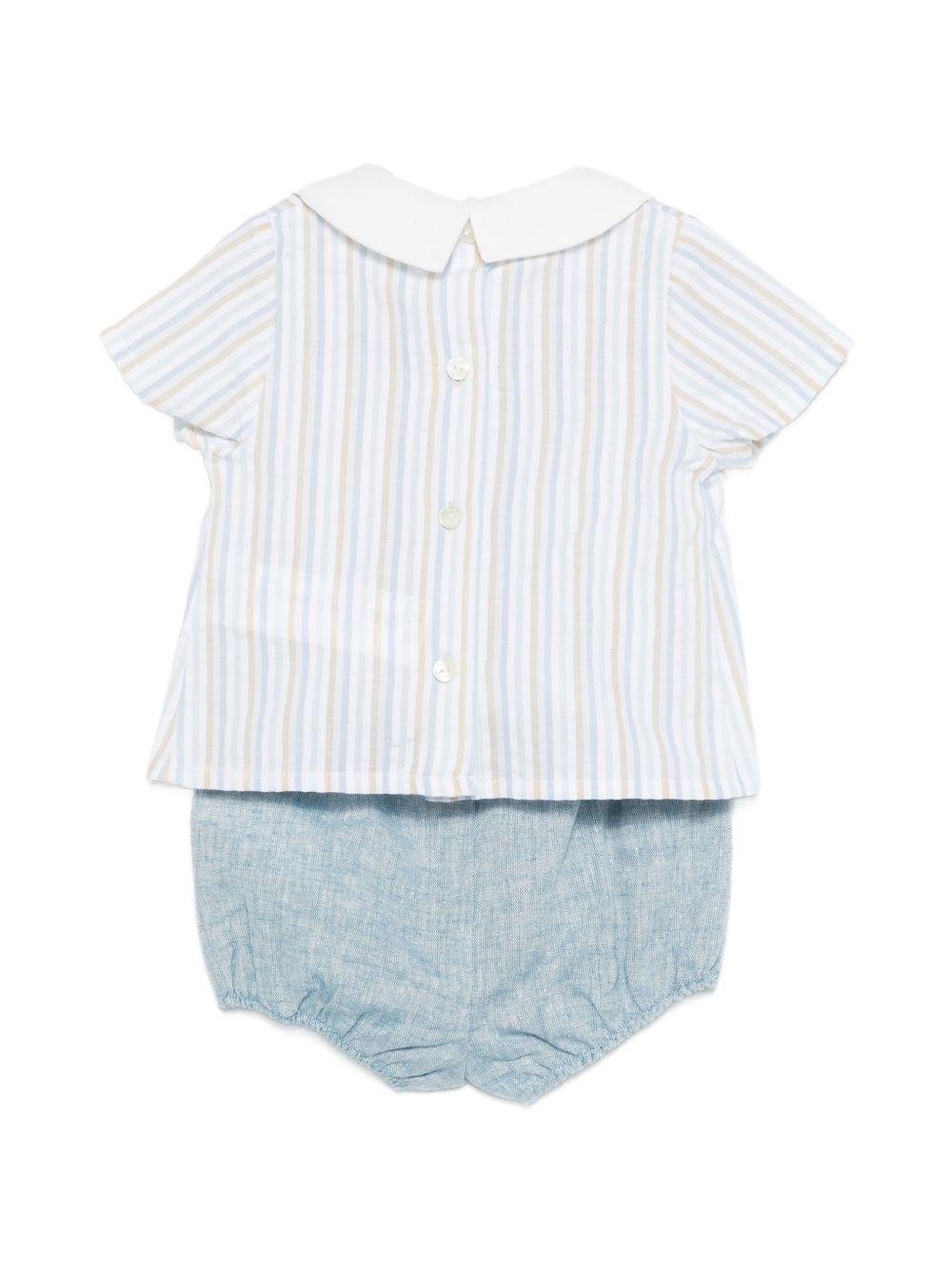 Set due pezzi per neonato Tartine & Chocolat multicolore con colletto peter pan - Rubino Kids