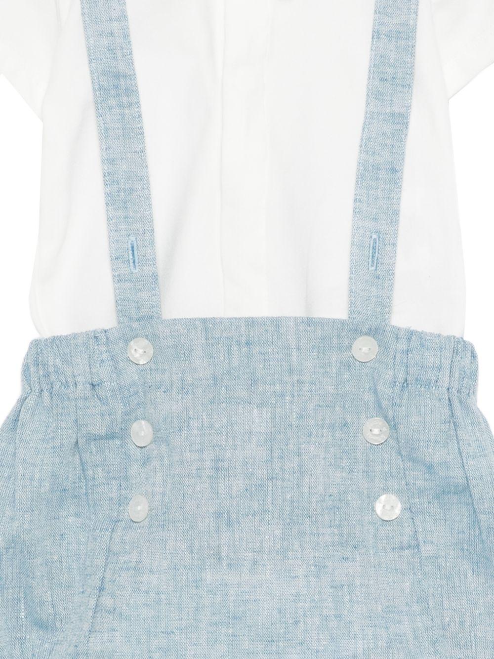 Set due pezzi salopette Tartine & Chocolat multicolore con bretelle - Rubino Kids