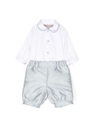 Set in raso per neonato La Stupenderia bianco con colletto classico - Rubino Kids