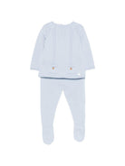 Set maglioncino e pantaloni per neonato Paz Rodriguez azzurro lavorato a maglia - Rubino Kids