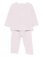 Set maglione e pantaloni per neonata Paz Rodríguez rosa con chiusura con bottoni - Rubino Kids
