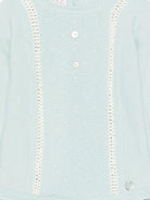 Set maglione e pantaloni per neonato Paz Rodríguez azzurro con bordo in pizzo - Rubino Kids