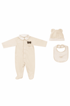Set neonati Fendi Kids beige con ricamo FF - Rubino Kids