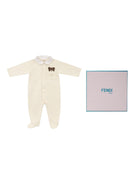 Set neonati Fendi Kids beige con ricamo FF - Rubino Kids
