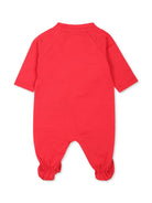 Set neonato con stampa per neonato Balmain Kids rosso con chiusura nascosta con abbottonatura - Rubino Kids