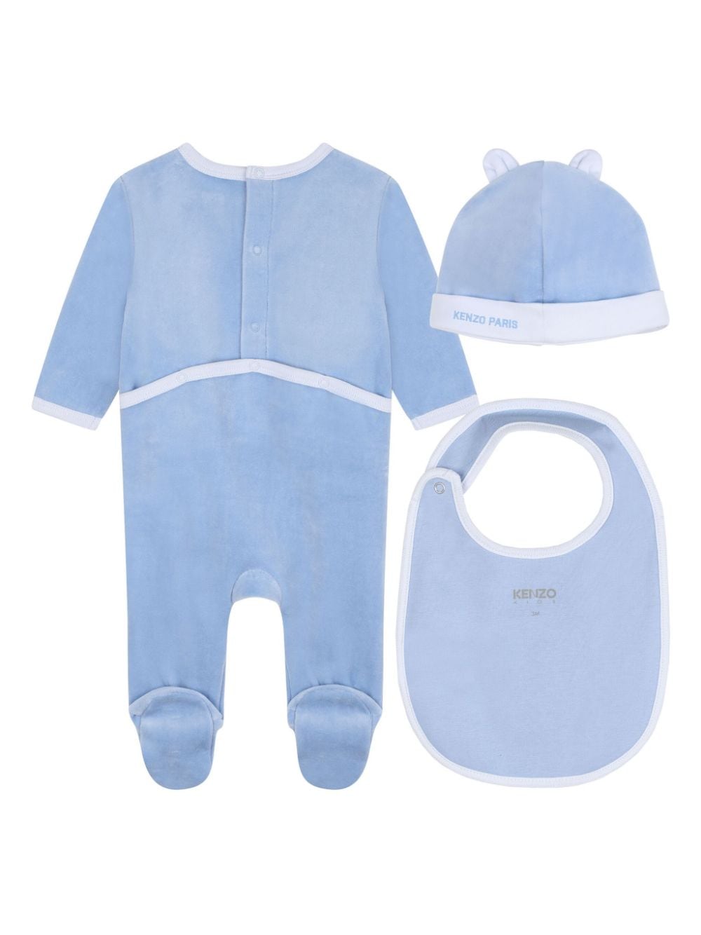 Set neonato Elephant Kenzo Kids azzurro con ricamo - Rubino Kids