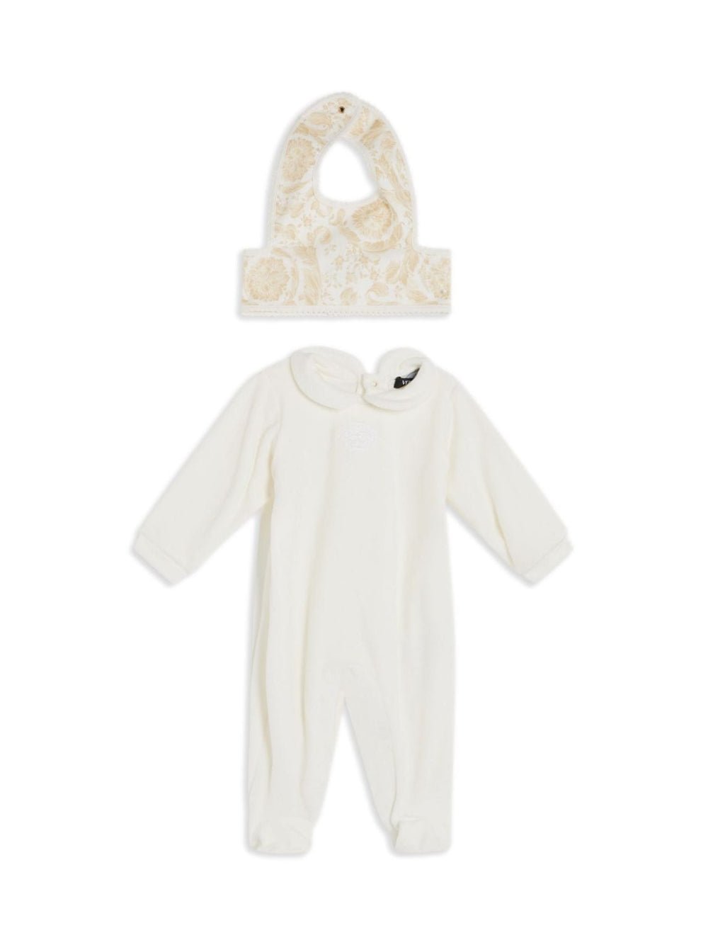 Set neonato Medusa Versace Kids bianco con colletto rotondo - Rubino Kids