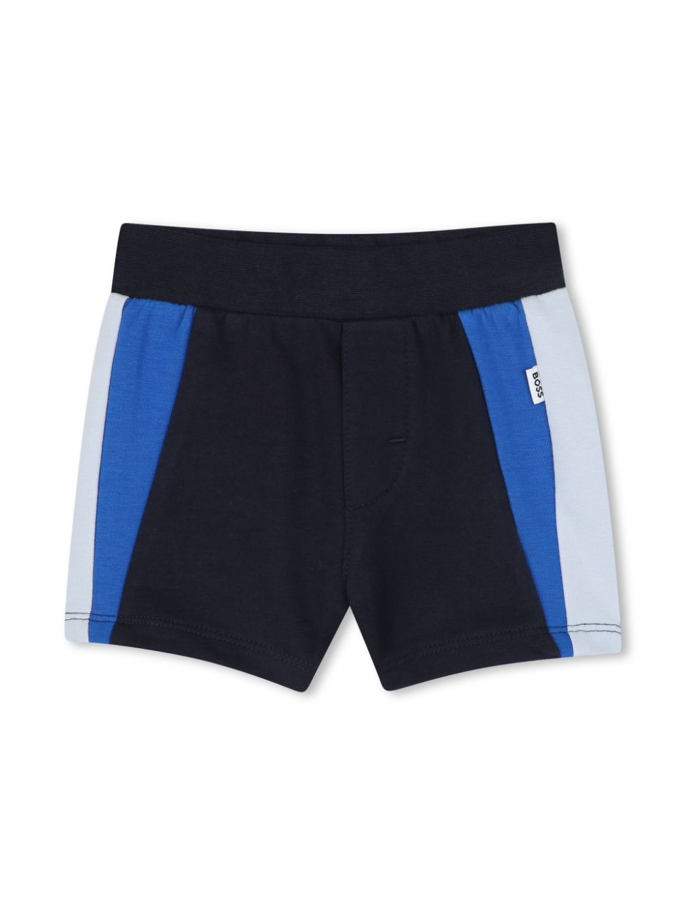 Set polo e shorts per neonato Boss Kidswear blu con design color - block - Rubino Kids