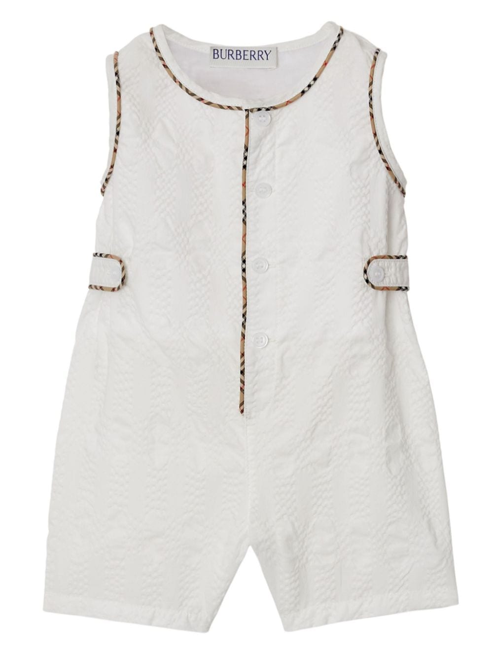 Set shorts in cotone con finiture a quadri - Rubino Kids