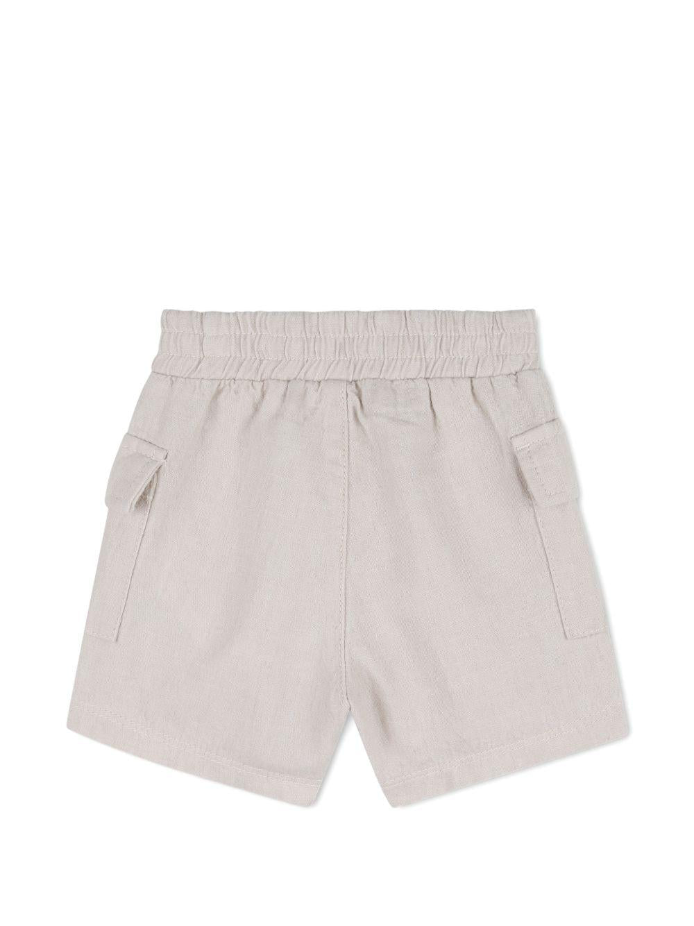 Set t-shirt con shorts per neonato Boss Kids bianco con logo - Rubino Kids