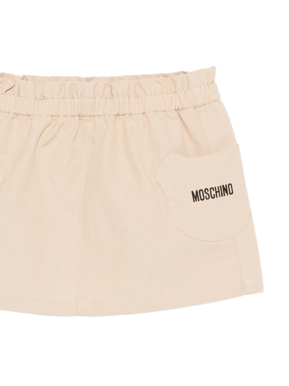 Set t-shirt e gonna per neonata Moschino Kids multicolore con ricamo Teddy - Rubino Kids