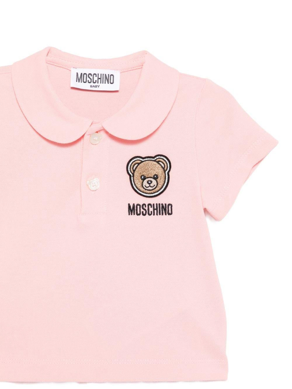 Set t-shirt e gonna per neonata Moschino Kids multicolore con Teddy ricamato sul davanti - Rubino Kids
