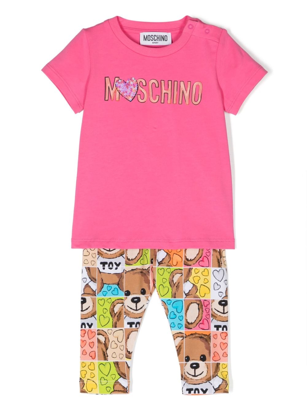 Set T-shirt e leggings con stampa - Rubino Kids