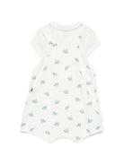 Set t-shirt e salopette per neonato Petit Bateau bianco con stampa animali all - over - Rubino Kids