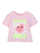 Set t-shirt e shorts per neonata BIllieblush rosa con stampa grafica - Rubino Kids