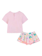 Set t-shirt e shorts per neonata BIllieblush rosa con stampa grafica - Rubino Kids