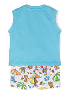 Set top e shorts con stampa illustrazione - Rubino Kids