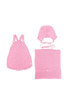Set tutina cappellino e copertina per neonata Paz Rodriguez rosa con placca con logo - Rubino Kids