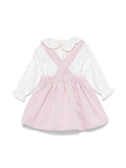 Set tutina con stampa floreale per neonata La Stupenderia rosa con colletto a balze - Rubino Kids