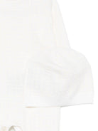 Set tutina e berretto per neonati Balmain Kids bianco con stampa geometrica - Rubino Kids