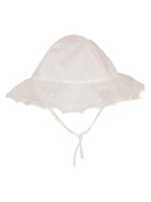 Set tutina e capellino per neonata Chloé Kids bianco con finiture in pizzo - Rubino Kids