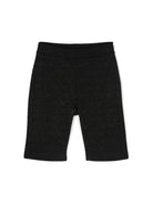 Shorts a coste con logo jacquard - Rubino Kids