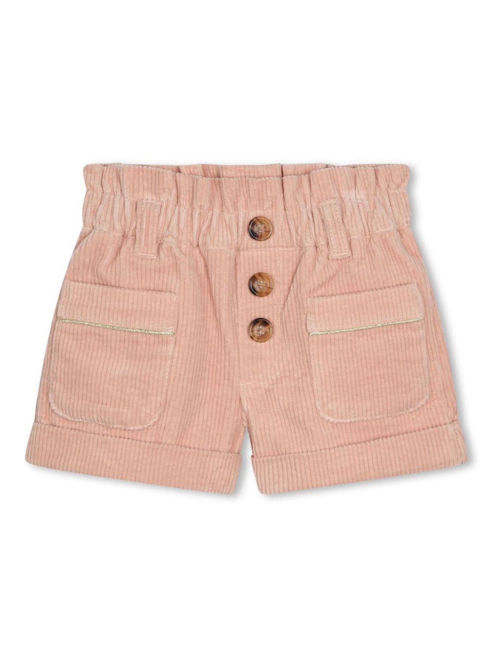 Shorts a coste per neonato Chloé Kids rosa con passanti - Rubino Kids