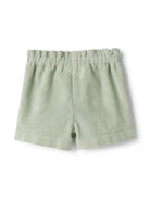 Shorts a coste per neonato Il Gufo verde con vita elasticizzata - Rubino Kids