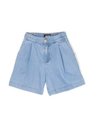 Shorts Amari denim con vita elasticizzata - Rubino Kids